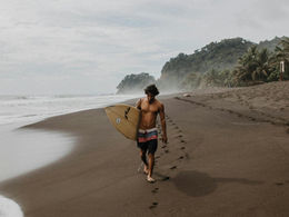 Surfer on beach