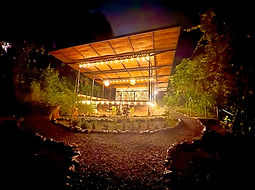 Lighted Yoga Deck at Night