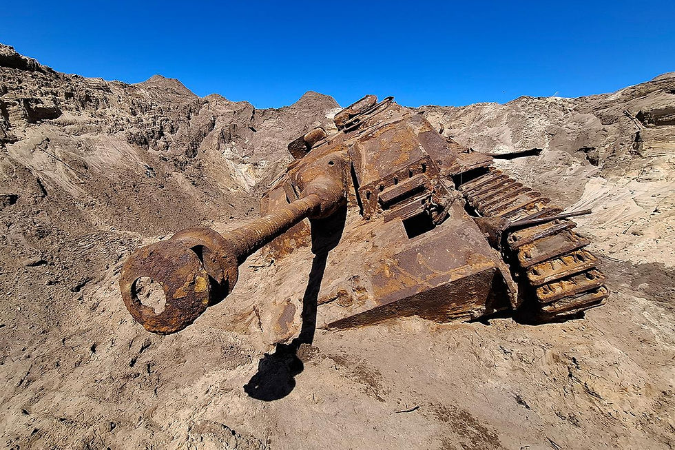 Nearly intact WWII StuG III assault gun recovered from sandy ground at Nordholz naval air base in Germany
