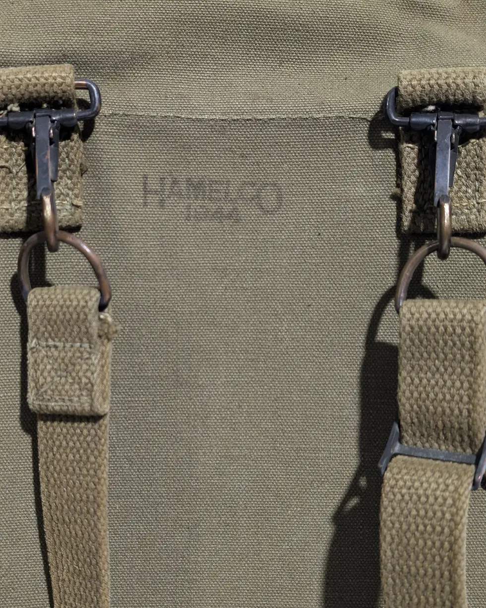 Thumbnail: Original WWII USMC M1938 Map Dispatch Case – Hamelco 1944 – Canvas Field Bag