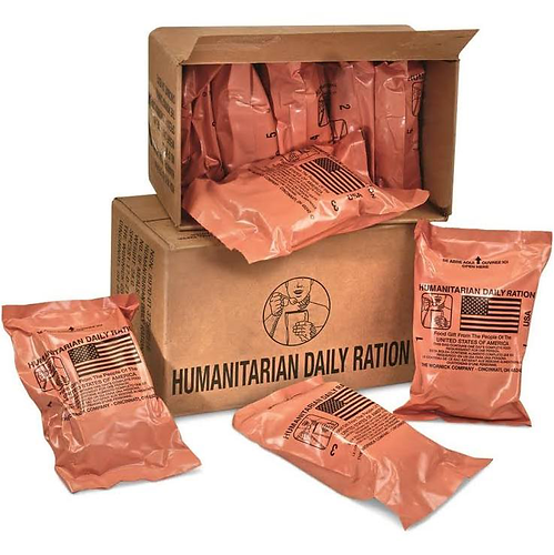 Case of 10 Humanitarian Daily Rations (HDR) - Insp. 08/22