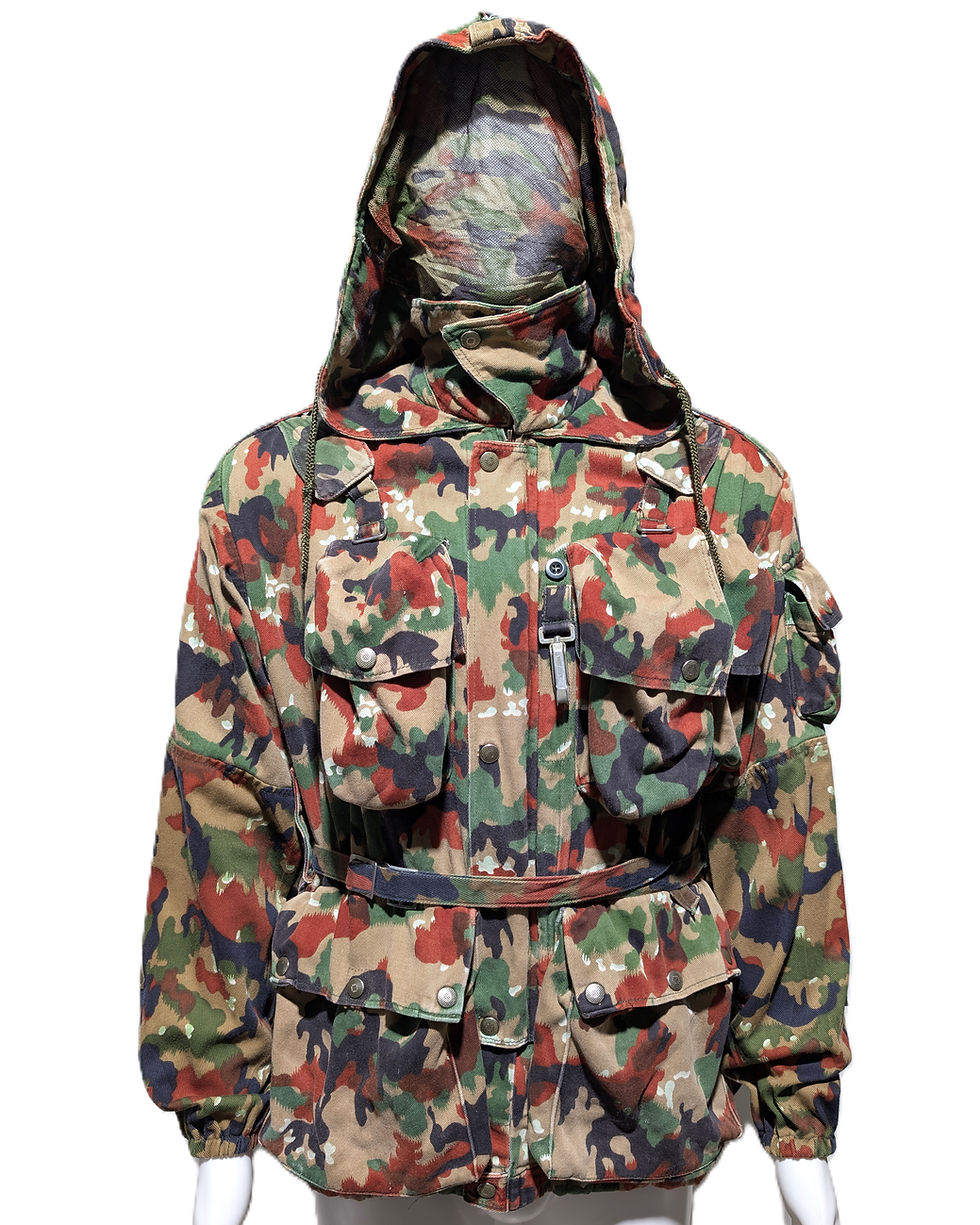 Swiss Army TAZ 57 Alpenflage M70 Combat Jacket w/ Backpack & Veil - 48" Chest