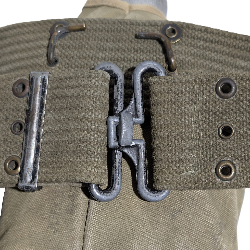 Thumbnail: WWII US Army Canteen Set (1918 Canteen / 1942 Cover / 1943 Cup) w/ M1942 Belt
