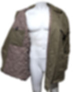 East German NVA Strichtarn Rain Camo Quilted Field Jacket - 52" Chest