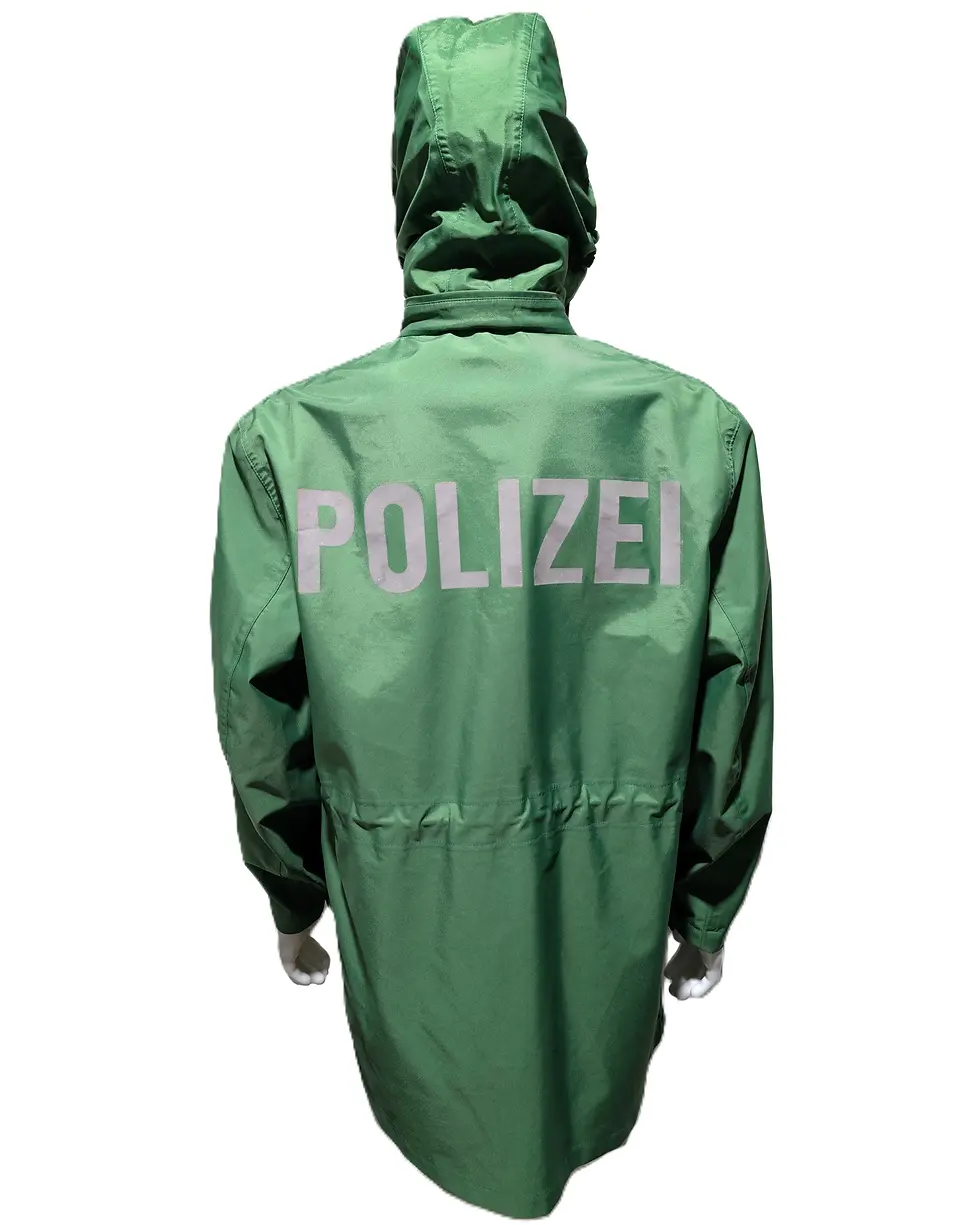 '99 German Polizei PTFE Waterproof Parka Reflective Police Jacket - 48" Chest