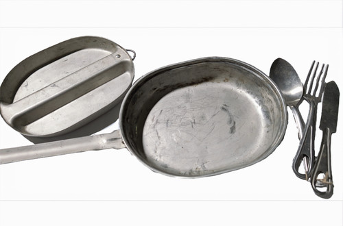 (J-7)US MESS KIT PAN カトラリー付き　米軍実物　美品 J-7)US MESS KIT PAN カトラリー付き 米軍実物 美品 MILITARY