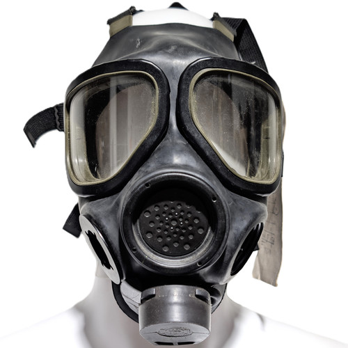 U.S. M40 Series Protective Gas Mask w/ Carrier, Spare Lenses