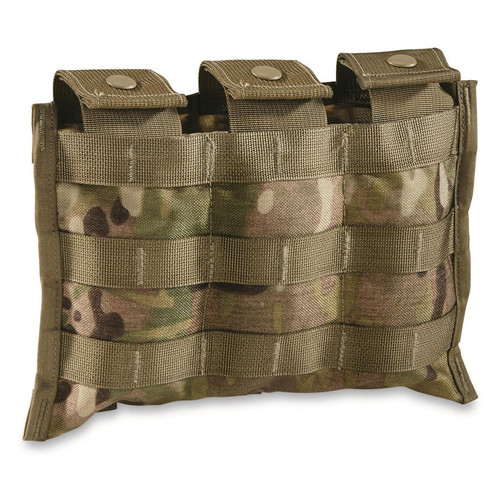 US Army Molle II Triple Magazine Pouch – Multicam OCP, Side X Shingle, Used
