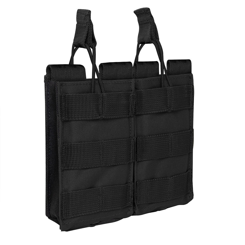 Thumbnail: Rothco Black MOLLE Open Top Double Mag Pouch