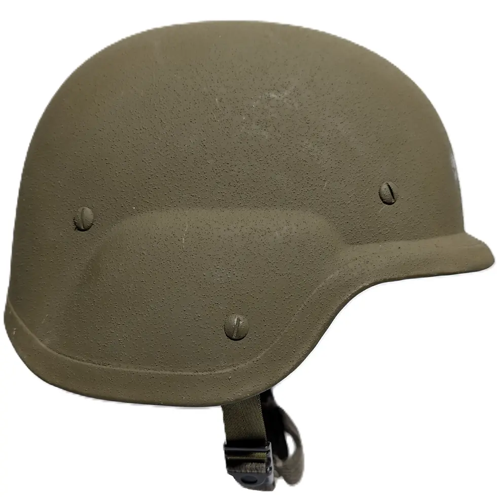 USGI '83 OD PASGT Kevlar Helmet w/ Desert Cover & Leather Band - Size Small