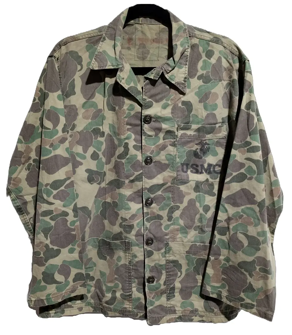 Vintage USMC Frogskin Button-Up Top - WWII/Korean War Era