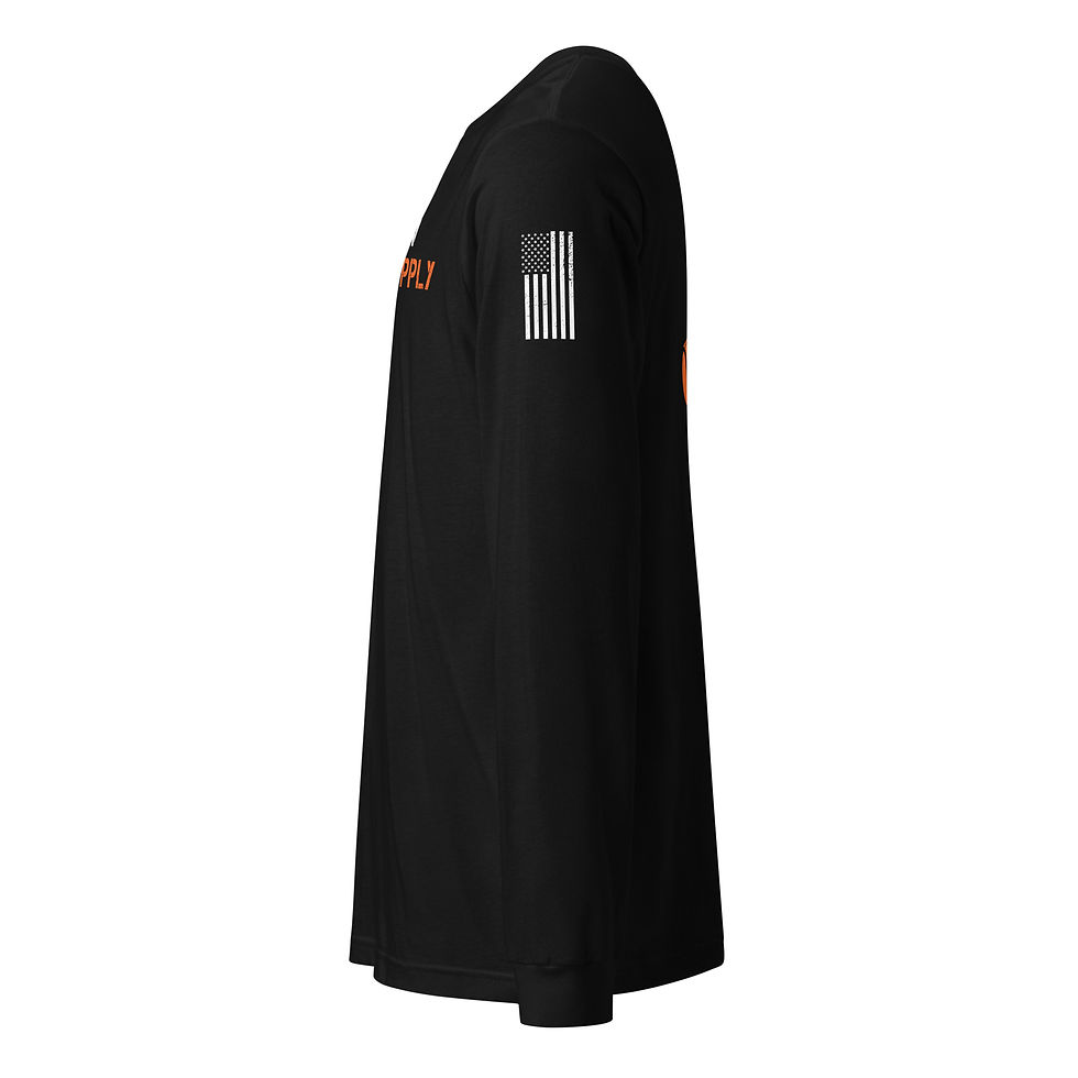 Michigan Military Supply Long Sleeve Graphic Tee (Halloween/Orange)