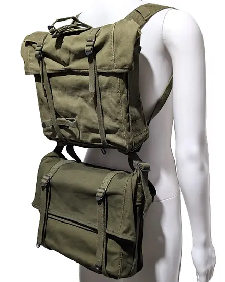 67 USMC Vietnam-Era M1941 Field Pack Set - Upper Haversack & Lower