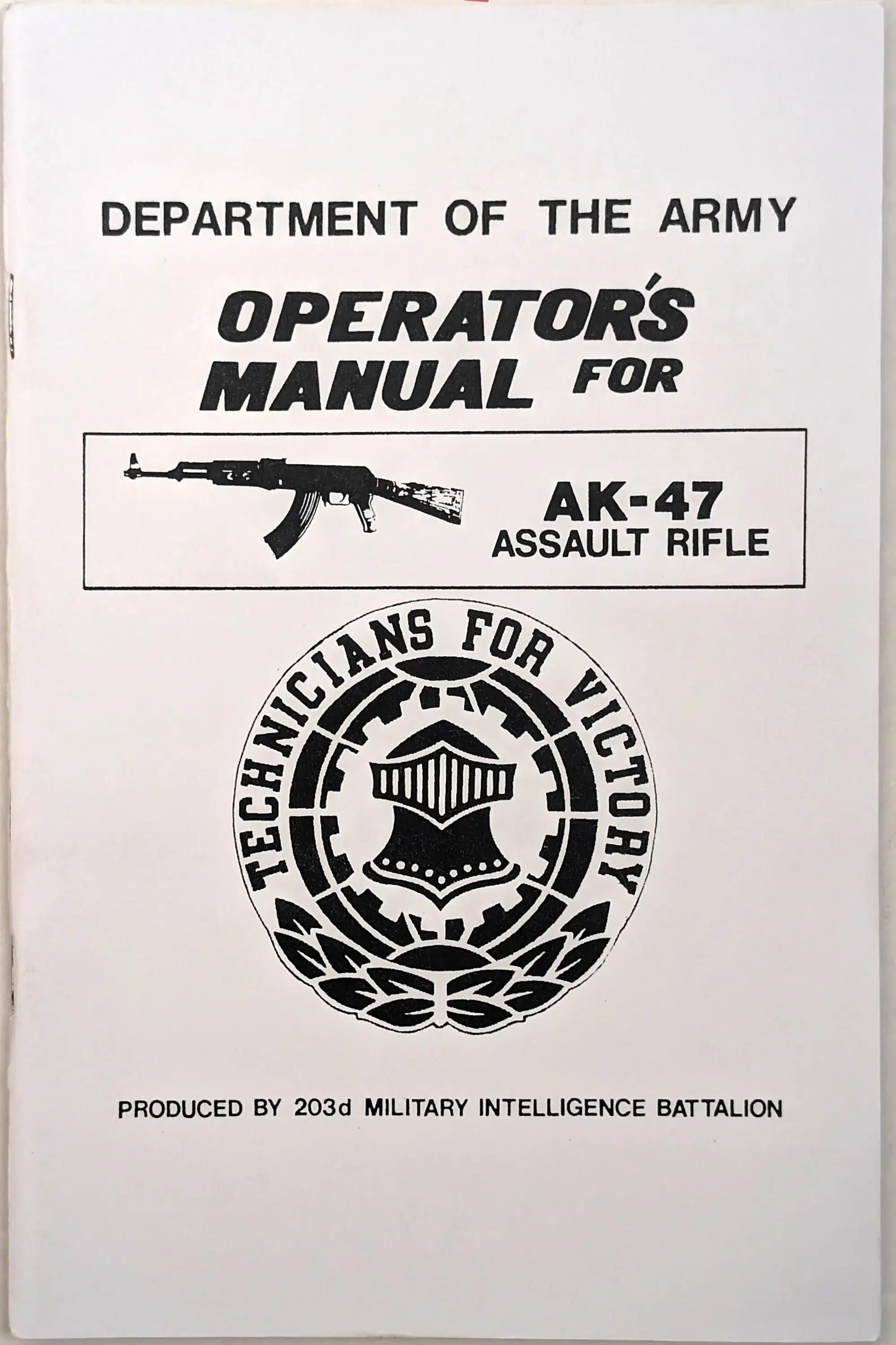 Dep. of The Army Operator's Manual for the AK-47