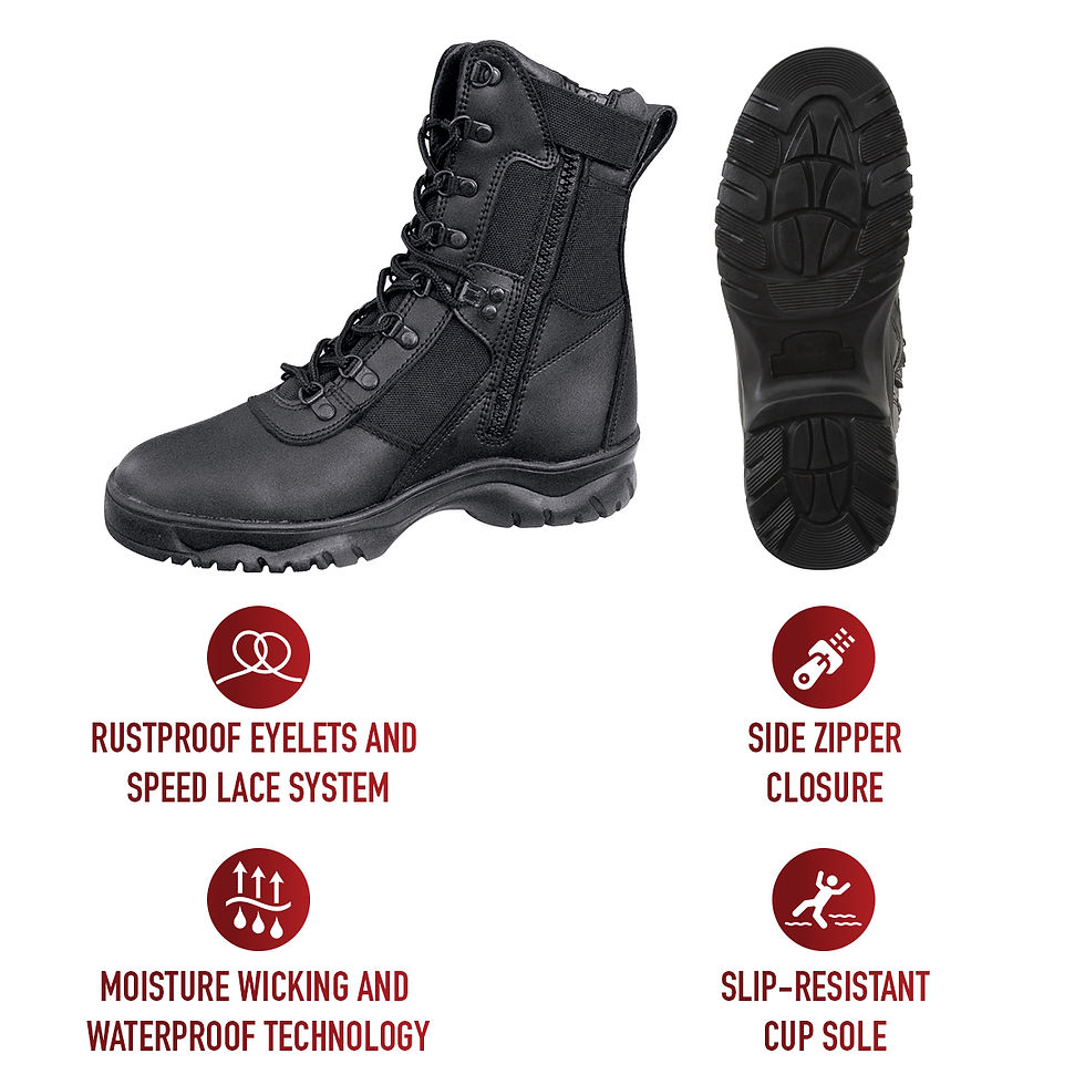 Thumbnail: Forced Entry Tactical Boot With Side Zipper - 8 Inch