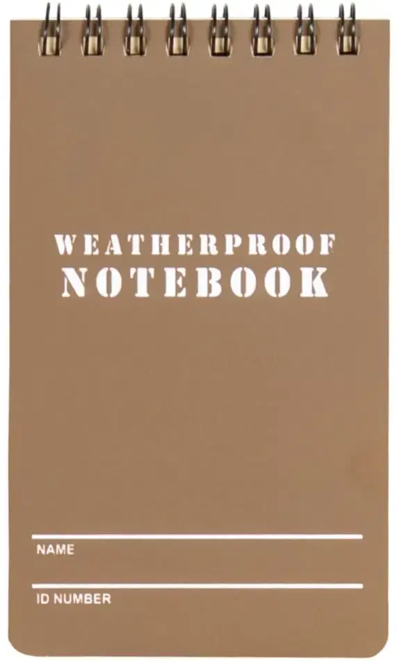 Thumbnail: 3" x 5" Military Style Weatherproof Notebook (OD Green, Coyote Brown, Black)