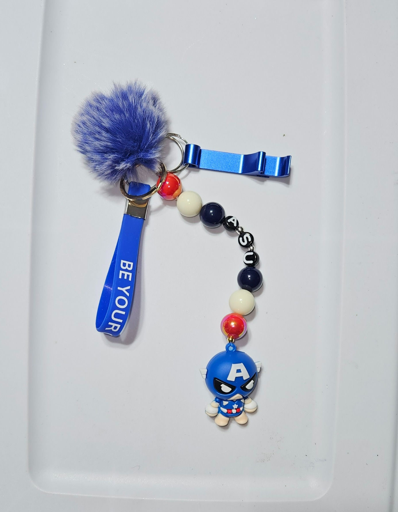 4 Piece Beaded Keychain