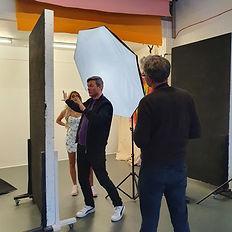 A behind the scenes snapshot of James Musselwhite in his studio taking a delegate through a hands on lighting demonstration.