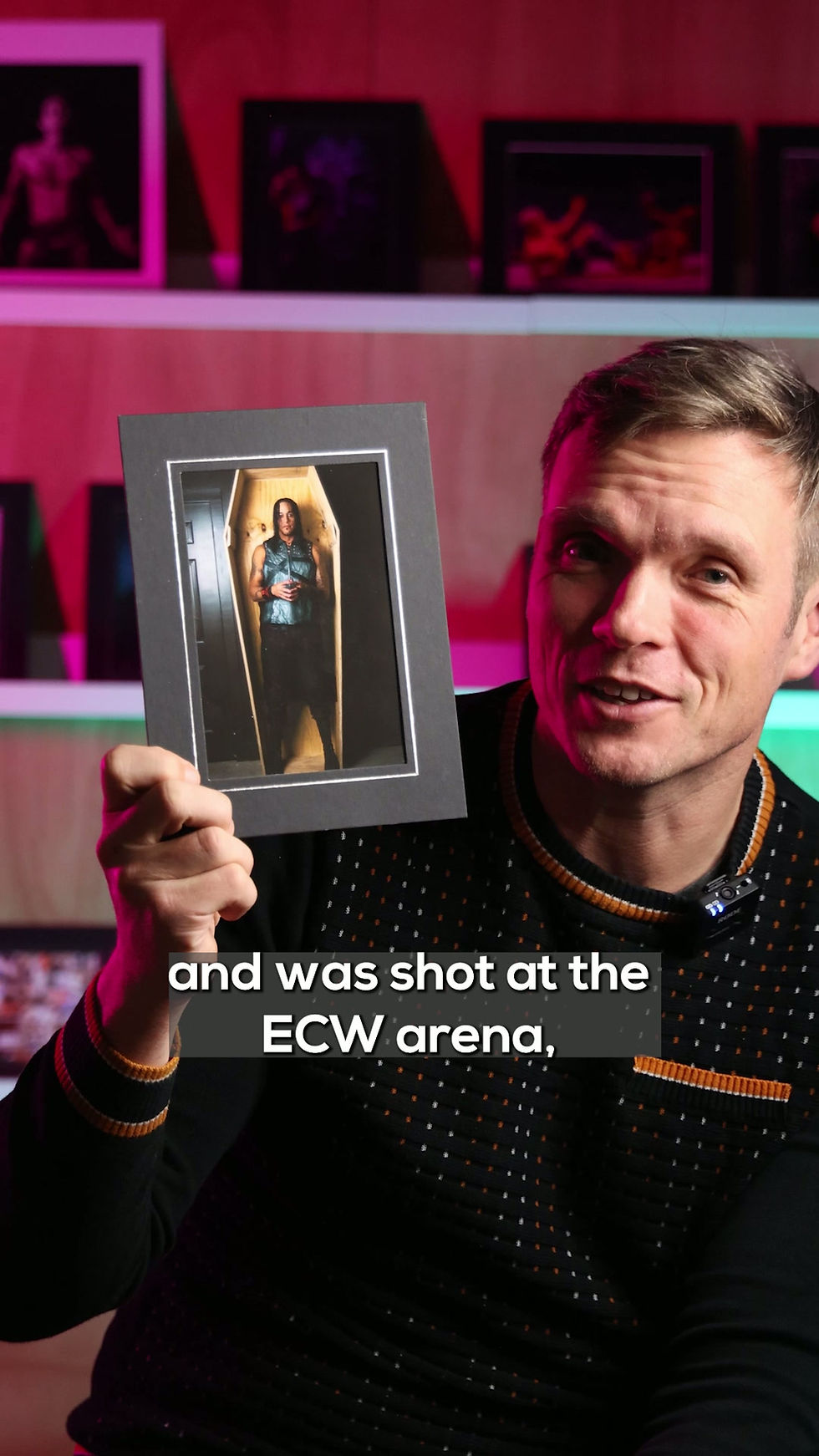 James introducing the portrait of Damien Priest