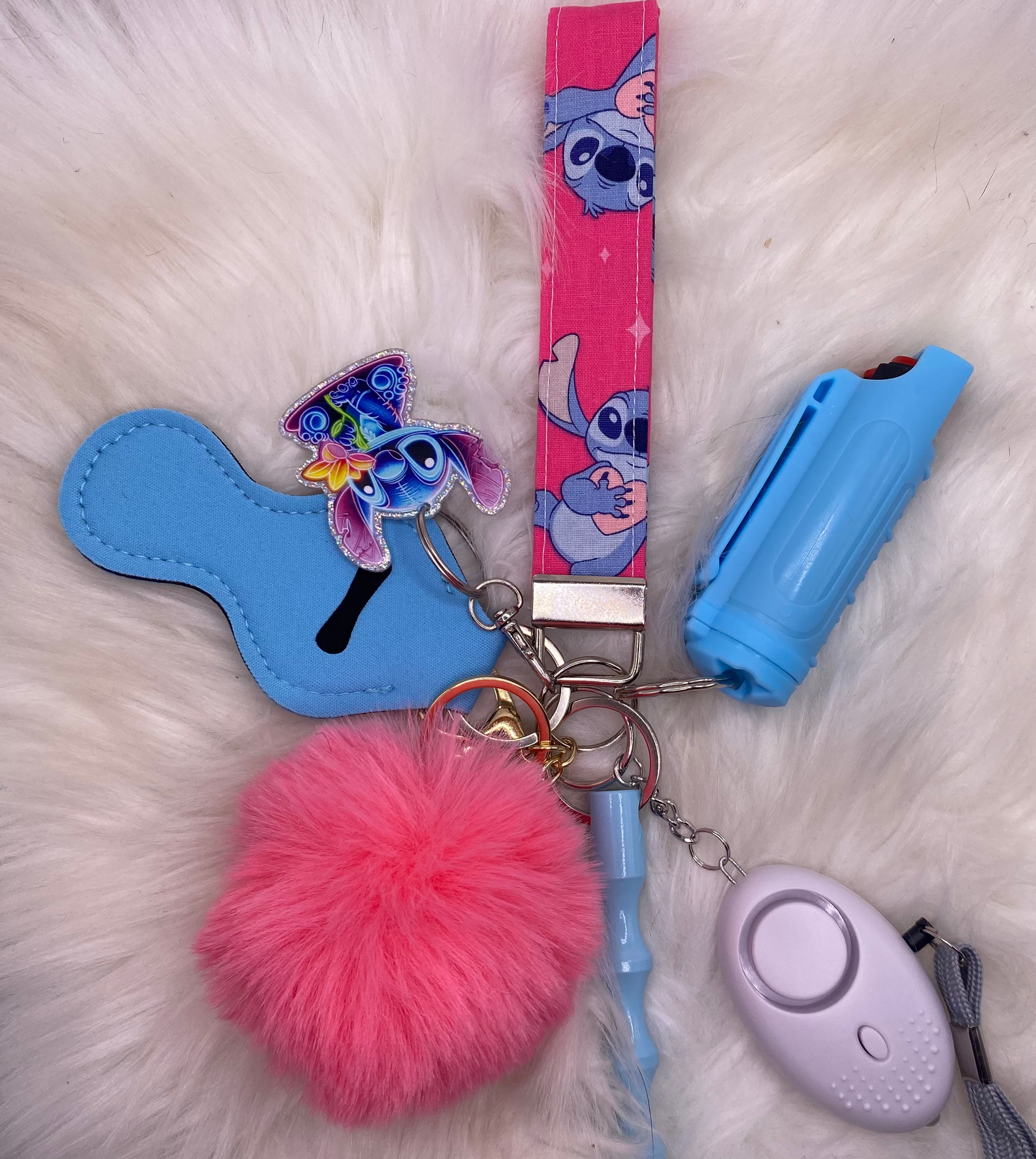 Stitch is his Name Safety Keychain