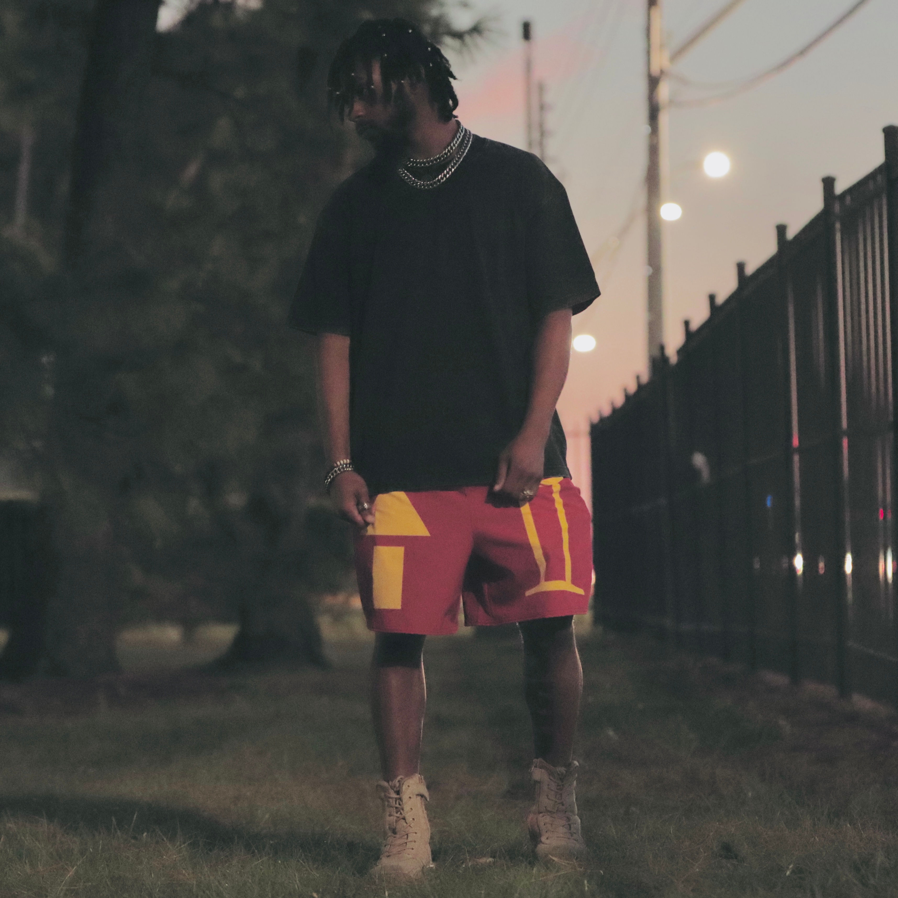 Rise of The Gemini Gym Shorts Clay and Gold