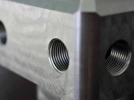 Machined hydraulic adaptor manufactured by IIDEA Limited as a one-off prototype for product evaluation purposes