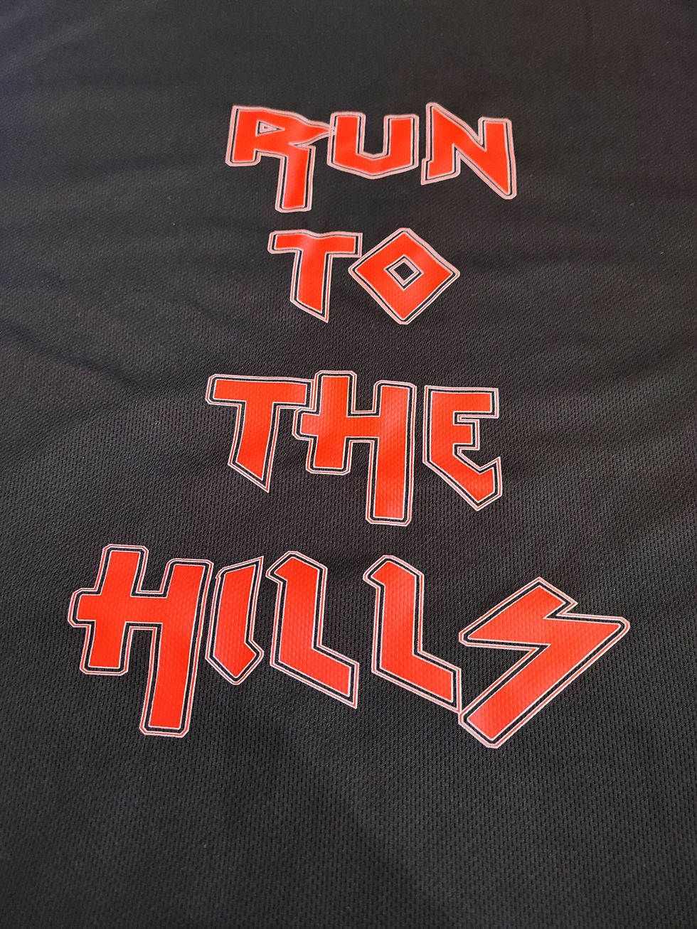 Thumbnail: Run To The Hills technical running fabric close up