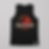 Black Jurassic Park Runner running vest flat lay with red and yellow dinosaur badge design and VOID Running logo