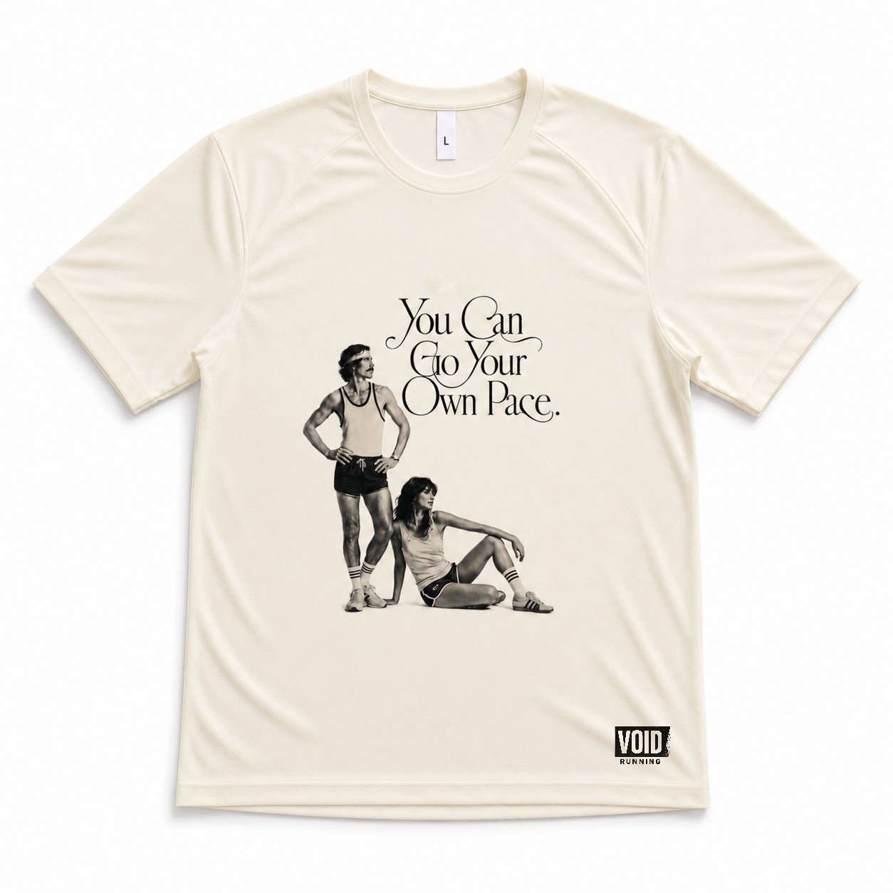 You Can Go Your Own Pace - Technical Running Shirt in vanilla
