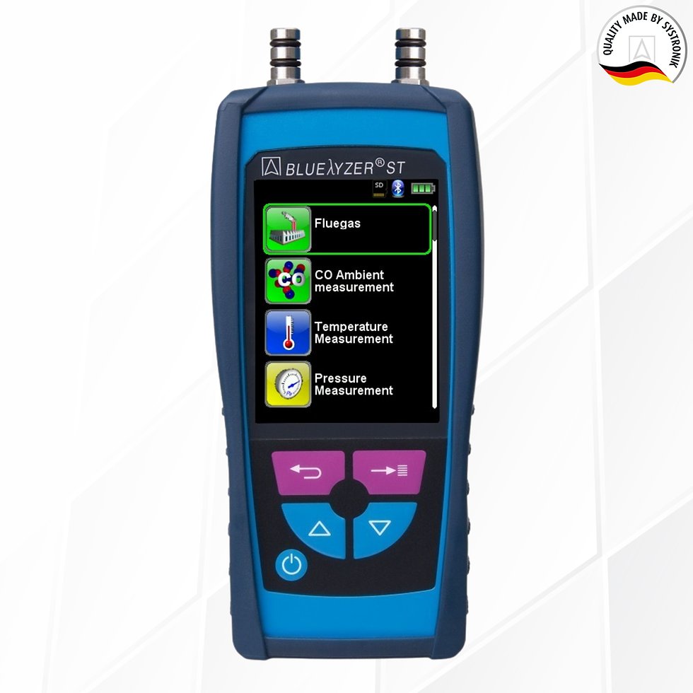 Küçük resim: Systronik BlueLyzer ST Allrounder Set Baca Gazı Analiz Cihazı 20.000 PPM