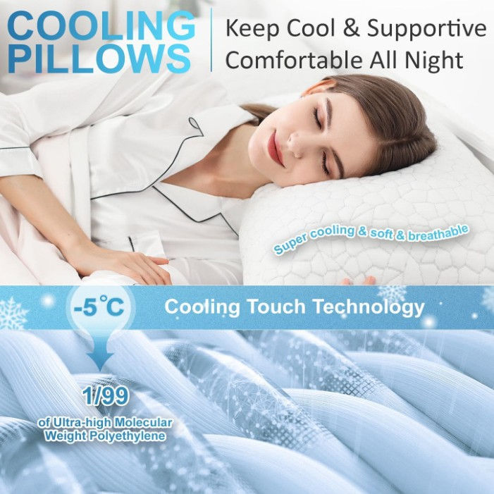 Thumbnail: The Balance – Adjustable Memory Foam Pillow (Set of 2)
