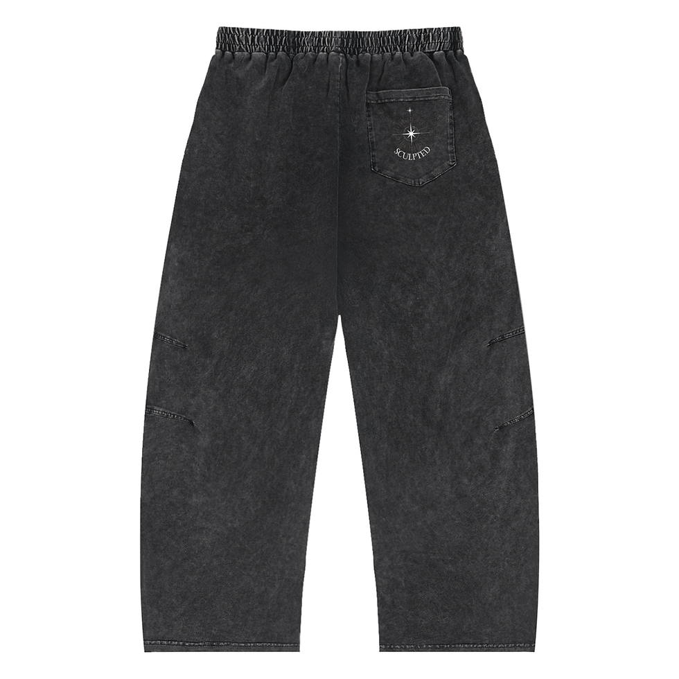 Thumbnail: Snow Wash Drawstring Cotton Pants
