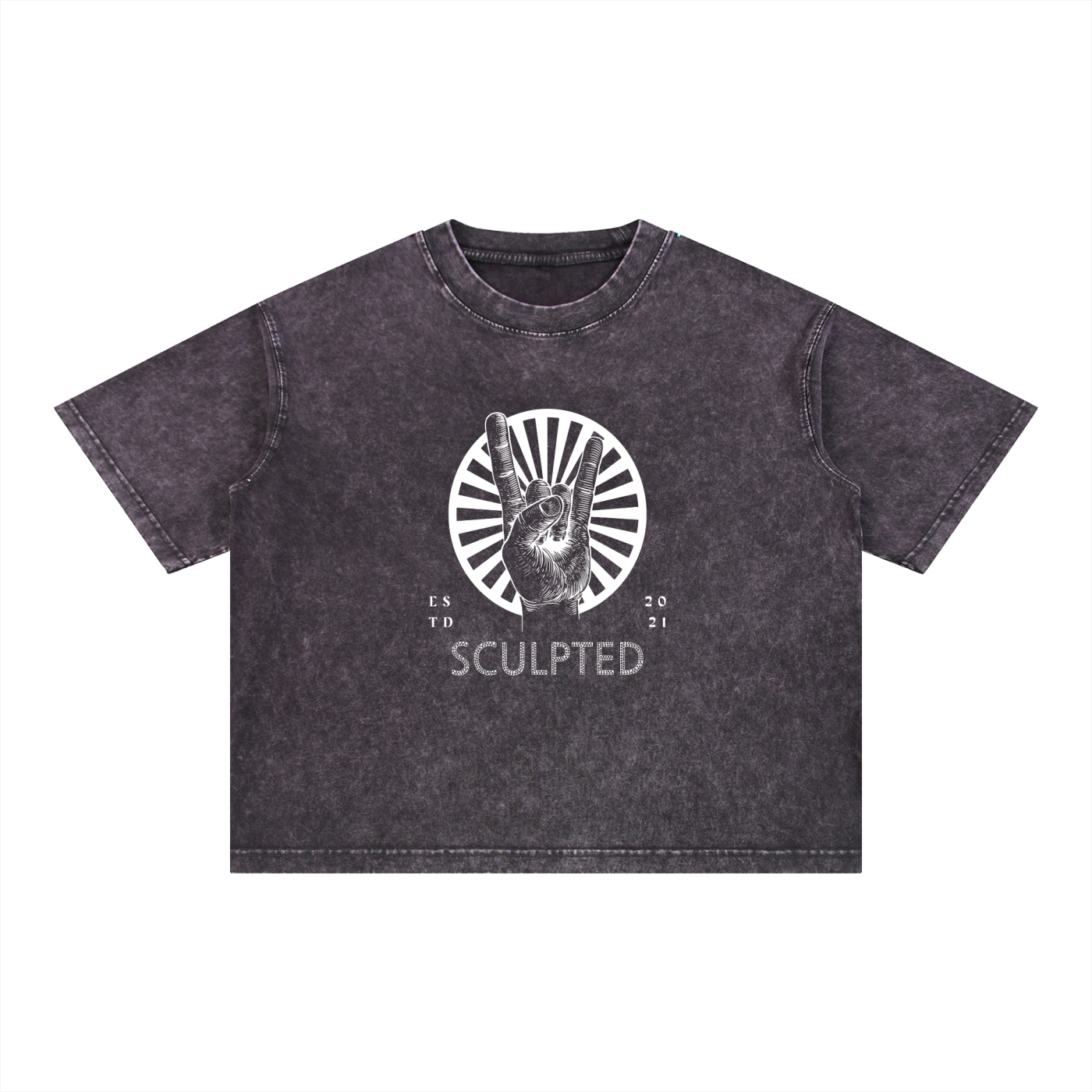 CROP Mineral Wash Boxy Cotton T-Shirt