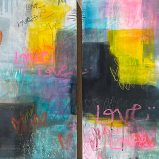 "bubble gum kind of love"
18x36 acrylic on wood