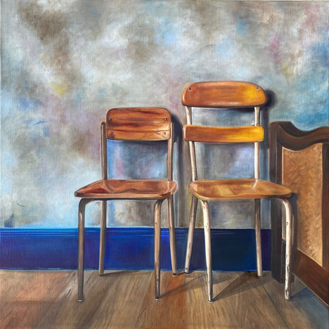 oil painting, oil on canvas, chair painting, graffiti, art for sale,