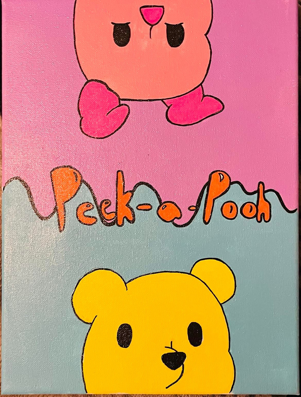 Peek a Pooh Painting