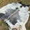 Thumbnail: Large Cowhide Rodeo Rug Gray Beige Western Decor 5 x 6 ft
