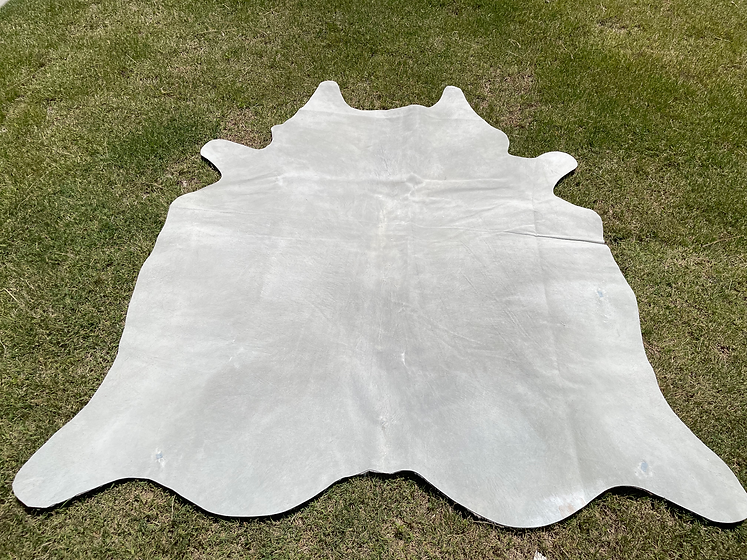 Thumbnail: cowhide area rug suede leather back