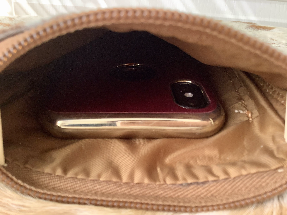 Thumbnail: Cowhide Crossbody Purse Phone Wallet Smartphone