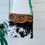 Thumbnail: Cowhide Tooled Leather Crossbody Messenger Bag in Turquoise