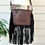 Thumbnail: Cowhide Leather Western Crossbody Purse with Fringes