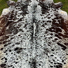 Large Cowhide Rodeo Rug Tricolor Brown Western Decor 6 x 6 ft