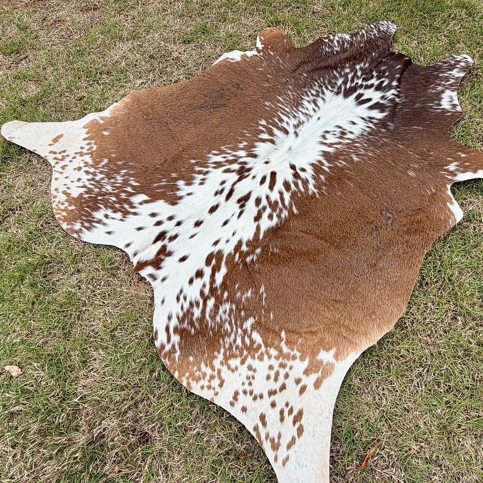 Thumbnail: Cowhide Rodeo Rug Brown Western Decor 5 x 5 ft