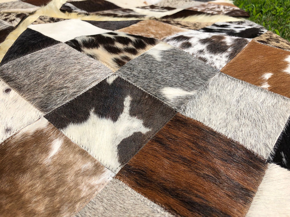 Thumbnail: Real Cowhide Pillows Cushion Covers Leather Handmade Patchwork