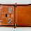 Thumbnail: Real Hair on Cowhide Hand Tooled Leather Folio Organizer in Tan Western