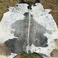 Large Cowhide Rodeo Rug Gray Beige Western Decor 5 x 6 ft