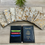 Thumbnail: Cowhide Leather Passport Cover Holder Wallet Case Travel Gold Beige Ac