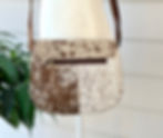 Cowhide Leather Crossbody Purse Western