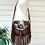 Thumbnail: Cowhide Crossbody Purse with Fringes and Turquoise