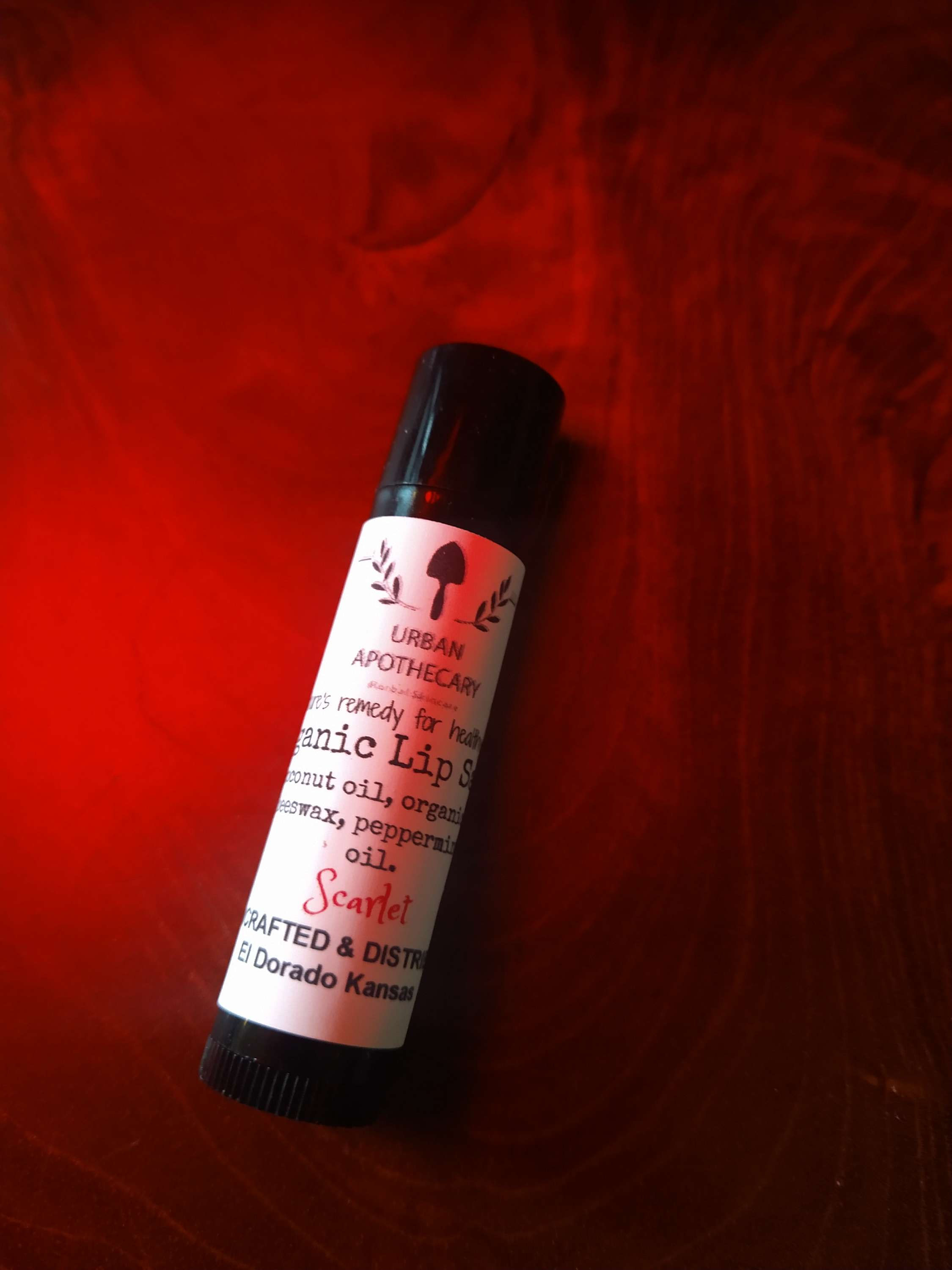 SCARLET: red tinted lip salve